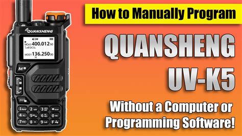 Quansheng uv k5 easy programming software.  I downloaded the programming software right from...