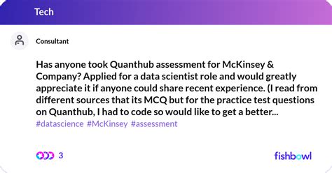 Quanthub mckinsey test.  I recently got assigned a QuantHub assessment for modeling, statistic...
