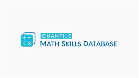 Quantile Math Skills Database Quick Start Guide