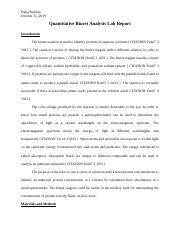 Quantitative Biuret Analysis Lab Report