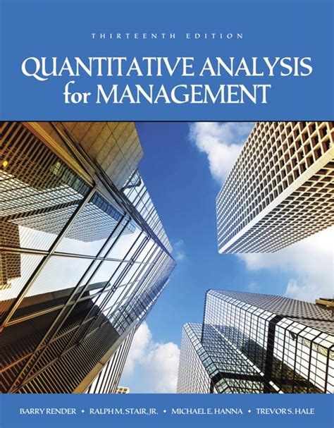 Quantitative analysis for management solution manual 9th edition. - Wachsen der erde und die wanderung der kontinente..