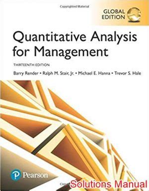 Quantitative analysis render solutions manual 11th edition. - Manuale di servizio per mietitrebbie kubota.