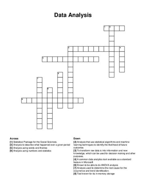Quantitative crossword clue.  Quantitative data used in analysis Today's crossword puzz...