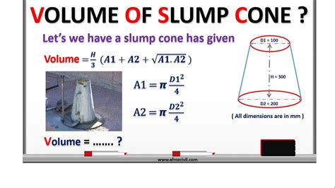 Quantity survey : how to find volume of a slump …