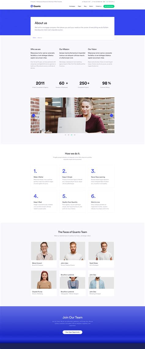 Quanto Creative Multipurpose Responsive HTML Template About us page