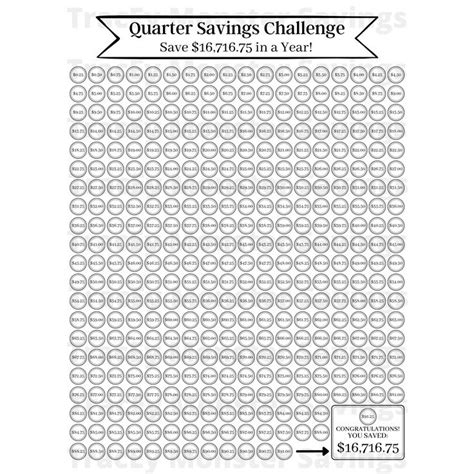 Quarter Challenge Printable