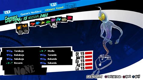 Persona 5 is a role-playing game by ATLUS in which players live out a year in the life of a high school boy who gains the ability to summon facets of his psyche, known as Personas. ... but once I grinded it to level 48 I was able to fuse it with a Queen's Necklace for a Horus. ... Just google chinhodado and Persona 5 Royal and you should get it.