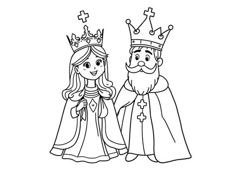 Queen And King Coloring Pages