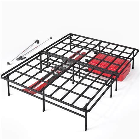 Buy Best Price Mattress 14 Inch Metal Platform Beds w/ Heavy Duty Steel Slat Mattress Foundation (No Box Spring Needed), Queen, Black: ... Marsail Bed Frame Queen Size, 14 Inch Metal Platform Bed with Enhanced Support Structure & Enclosing Edges, Metal Bed with Large Storage Space, 1400 lbs Max Weight, No Box Spring Needed, MSBFQ01 .... Queen bed frame heavy duty