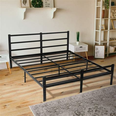 Queen bed frame no box spring needed near me. Full Size Bed Frame with Victorian Style Wrought Iron-Art Headboard and Footboard Metal Platform Bed Frame Full Rustic Vintage Metal Bed Frame Full No Box Spring Needed Noise Free, Black (Full) 33. $6495. Typical: $74.95. Save 20% with coupon. 