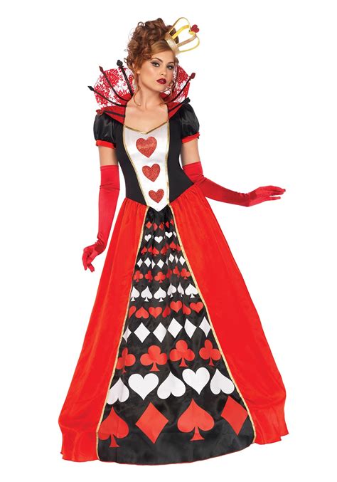 Buy this stylish, exclusive Women's Ravishing Queen of Hearts Costume and rule your kingdom in confidence and power. It is both beautiful and somewhat evil, ... Thanks to reading earlier reviews, I ordered this Queen of Hearts costume. First, HalloweenCostumes.com shipped extremely promptly, even overseas shipping.