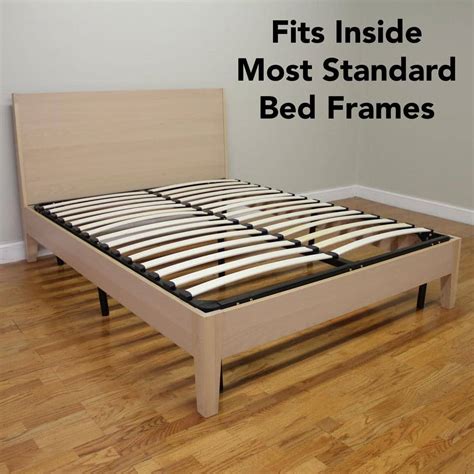 Queen size bed slats. Our queen size bed collection includes: • Low-profile bed frames that offer a modern vibe, and are easy for humans and pets to climb in and out of. • Queen bed frames with built-in storage for bedding, clothing and more. • Metal bed frames in modern and classic designs. • Wood frames in a number of attractive colors and finishes to ... 