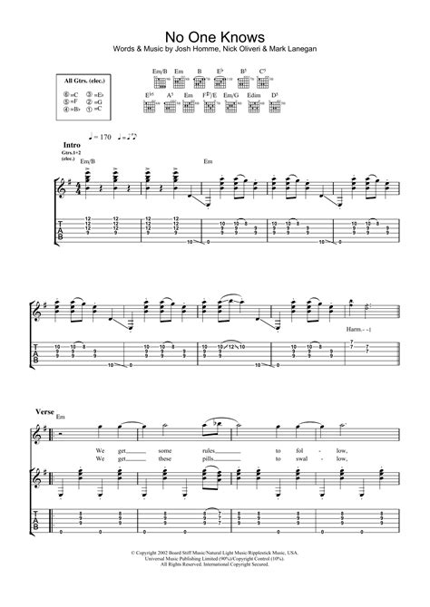 Queens Of The Stone Age Tabs Songsterr Tabs with Rhythm