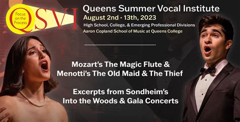 Queens Summer Vocal Institute – Focus on the Process