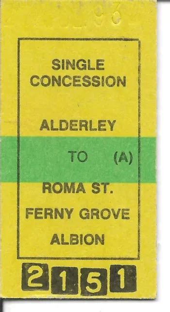 Queensland Rail Ticket, Single Fare Keperra to Roma St & Albion