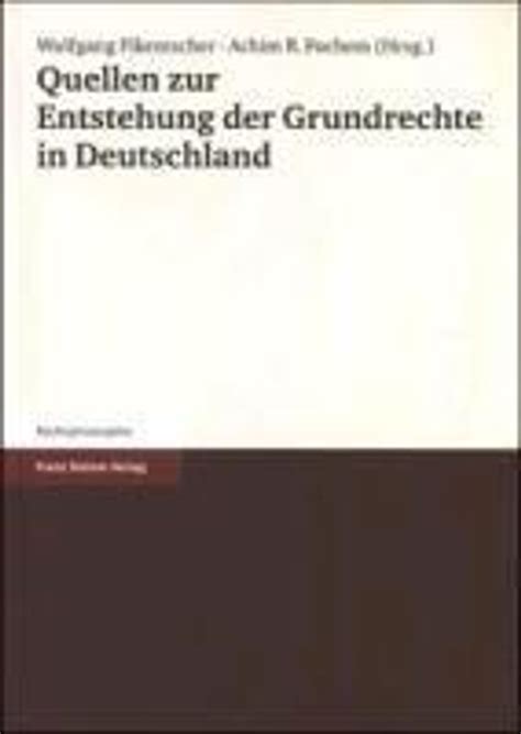 Quellen zur entstehung der grundrechte in deutschland. - Grumpys guide to global marketing for books.