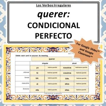Querer Conditional Conjugation Education Is Around