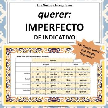 Querer in imperfect