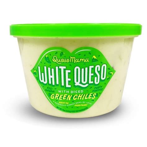 Queso mama white queso. Cover double boiler with lid. Let heat for 5 to 7 minutes or until cheese is almost melted. Remove the lid. Add remaining 1/2 cup of Half & Half, stir until cheese is fully melted and mixture is ... 