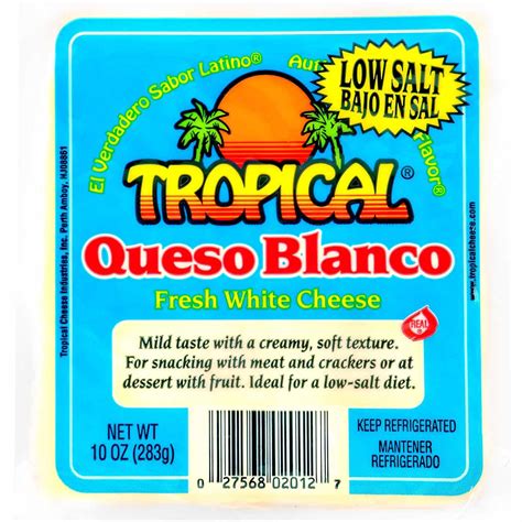 Queso tropical. Tropical Queso Blanco 16oz Tropical Fresh White Cheese 16oz Authentic Latino Flavor® World Championship Cheese Contest - Established 1957® - Gold Medalist 2018 Queso Blanco is a Latin American cheese. Its translation literally means white cheese. It has different variations throughout all Latin American countries. Tropical Queso Blanco can … 