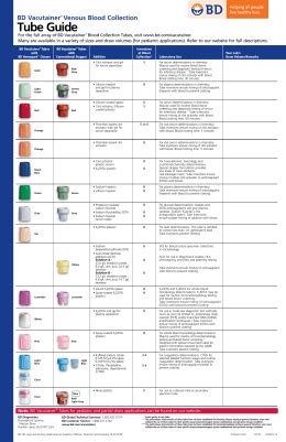 Quest Diagnostics Blood Collection Tube Guide