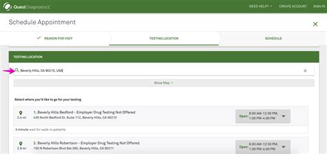 Quest Diagnostics Scheduling