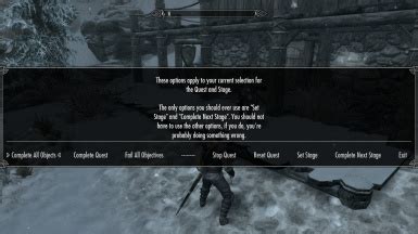 Quest debugger skyrim. Quest Stages - Full quest stage list First thing is first, if you have been to the museum and talked to Auryen previously, then: ... 25- Caravan enabled, stop the group before they leave Skyrim 30- Go to Englemann's Rest 35- Find the last artifacts after killing Jelal 40- Speak to Avram 