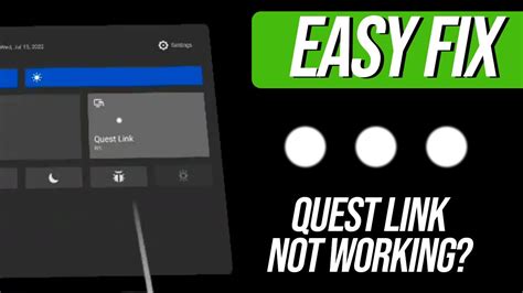 Quest link cable not working.  Updated August 2025.  The fix involves installing ADB...