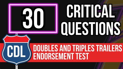 Question 45 of the Doubles/Triples Test Practice Test for the CDL