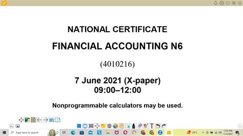 Question N6 Accounting Papers