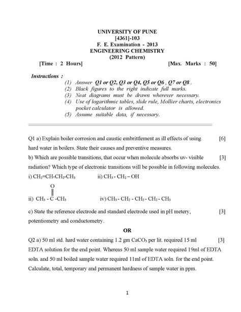 Question Solved Papers Pune Engineering University