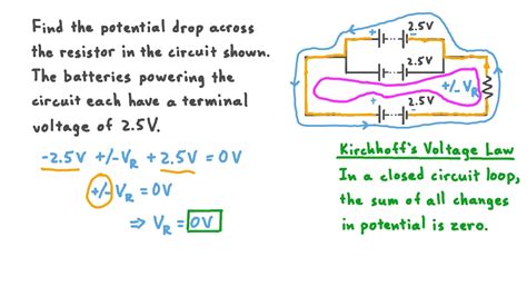 Question Video Determining the Potential Difference across a Resistor