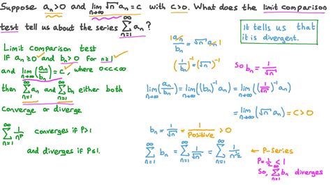 Question Video Using the Limit Comparison Test Nagwa
