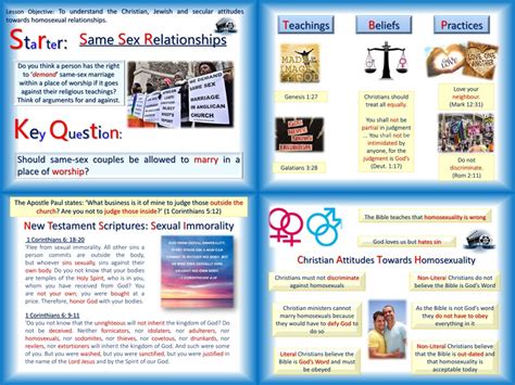 Question about same sex relationships