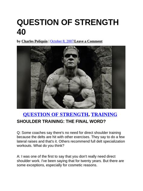 Question of Strength 24