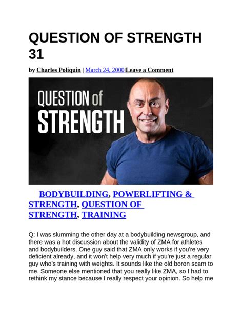 Question of Strength 31