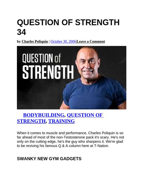 Question of Strength 34