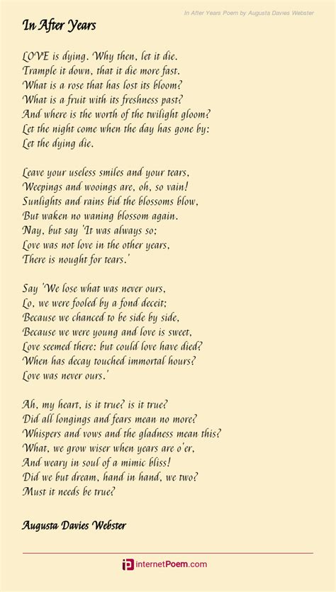 Questions And Answer Questions And Answer Poem by Augusta Davies Webster
