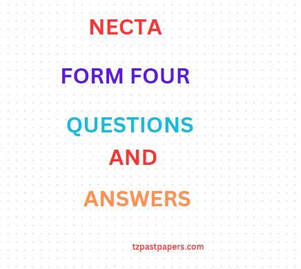 Questions And Answers Necta