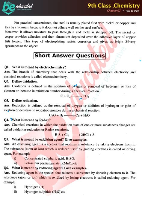 Questions Answers Of 9th Class Chemistry - annualreport.psg.fr