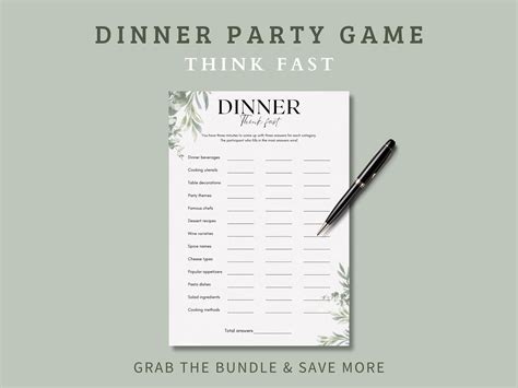 Questions Game For Dinner Party