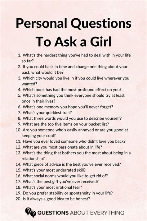 Questions Not To Ask A Girl