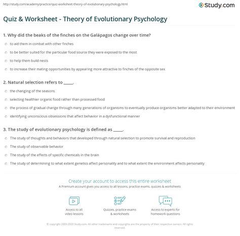 Questions On Evolutionary Psychology