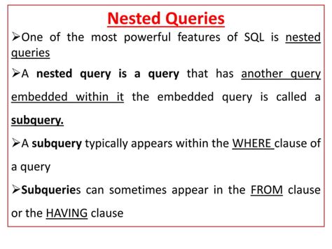 Questions On Nested Queries
