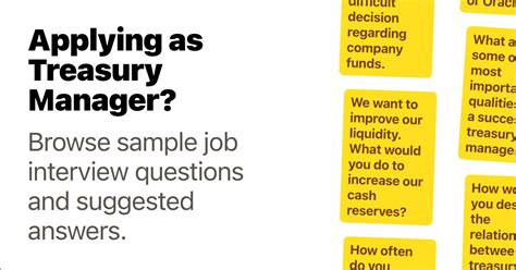 Questions To Ask A Treasury Manager