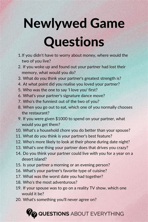 Questions To Ask For Marriage Game