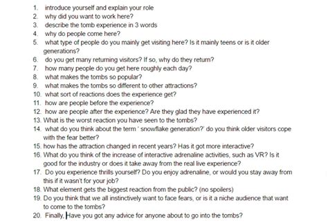Questions To Ask In An Interview Documentary
