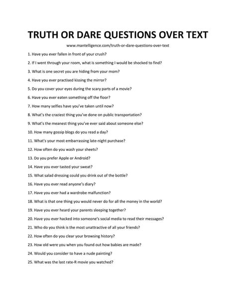 Questions To Ask In Truth Over Text