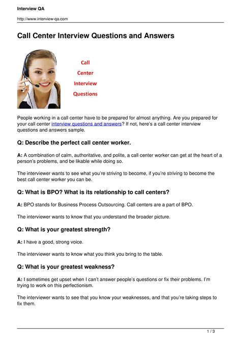 Questions To Ask Interviewer For Call Center