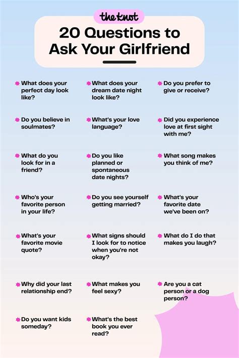 Questions To Ask Ur Gf For Fun